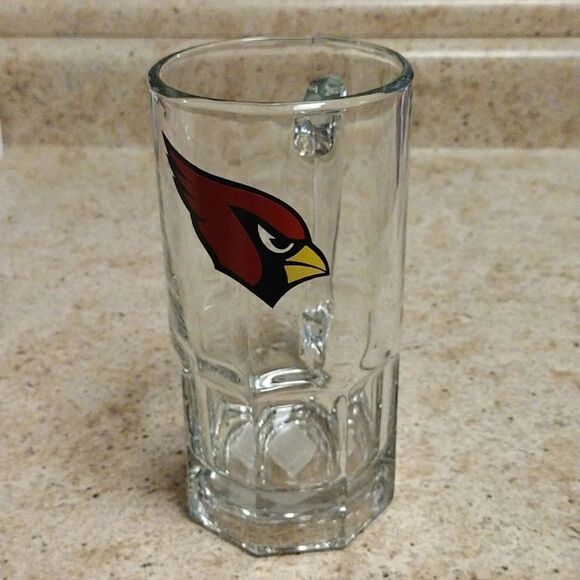 Libbey Arizona Cardinals Large 33oz 8" Tall Glass Beer Mug NWT - Picture 7 of 13